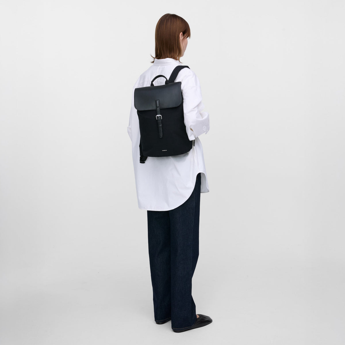 LEATHER LID BACKPACK 14"