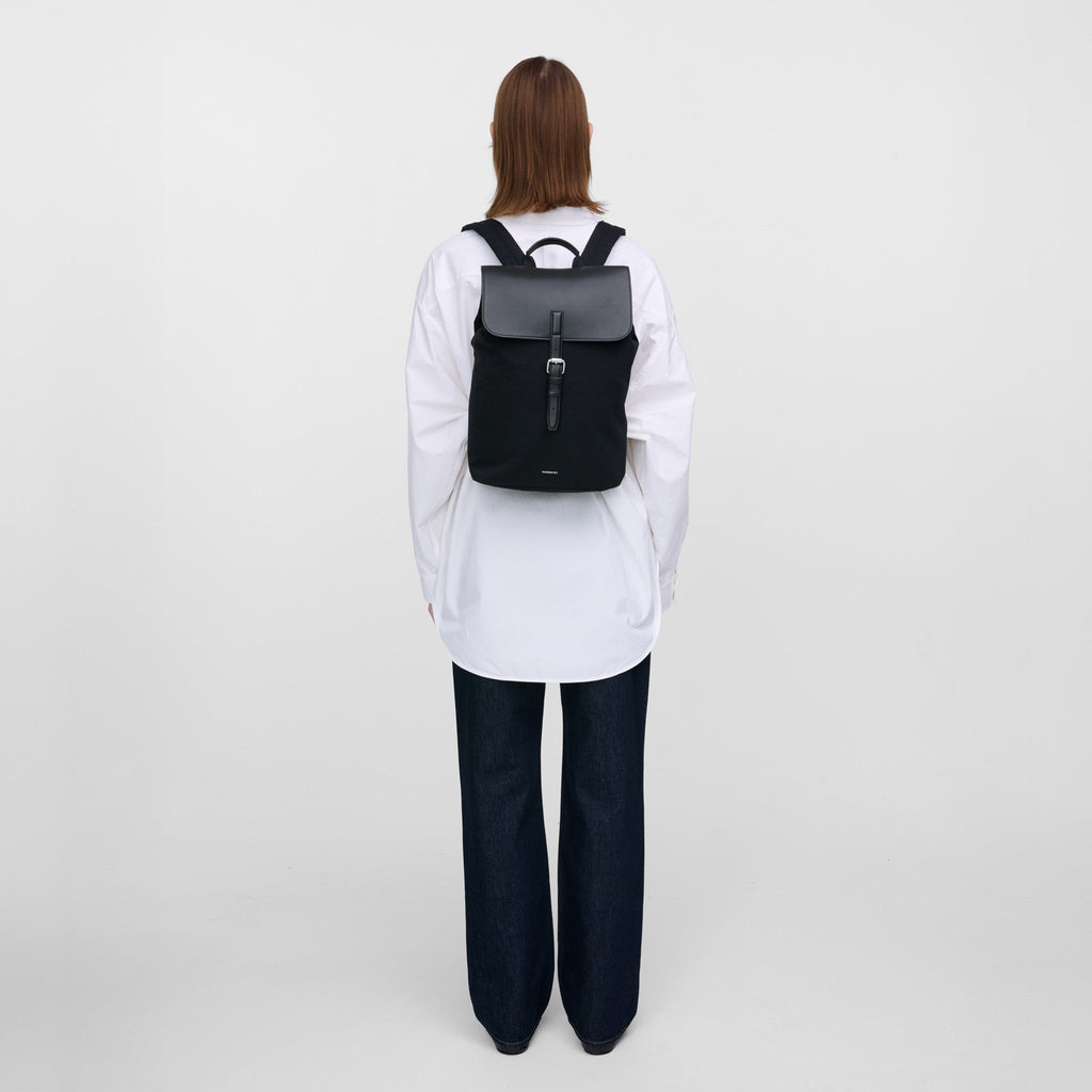 LEATHER LID BACKPACK 14"