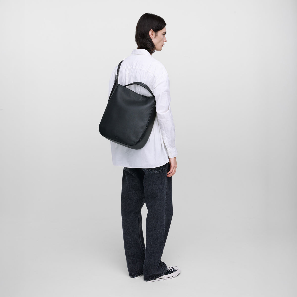LEATHER HOBO TOTE