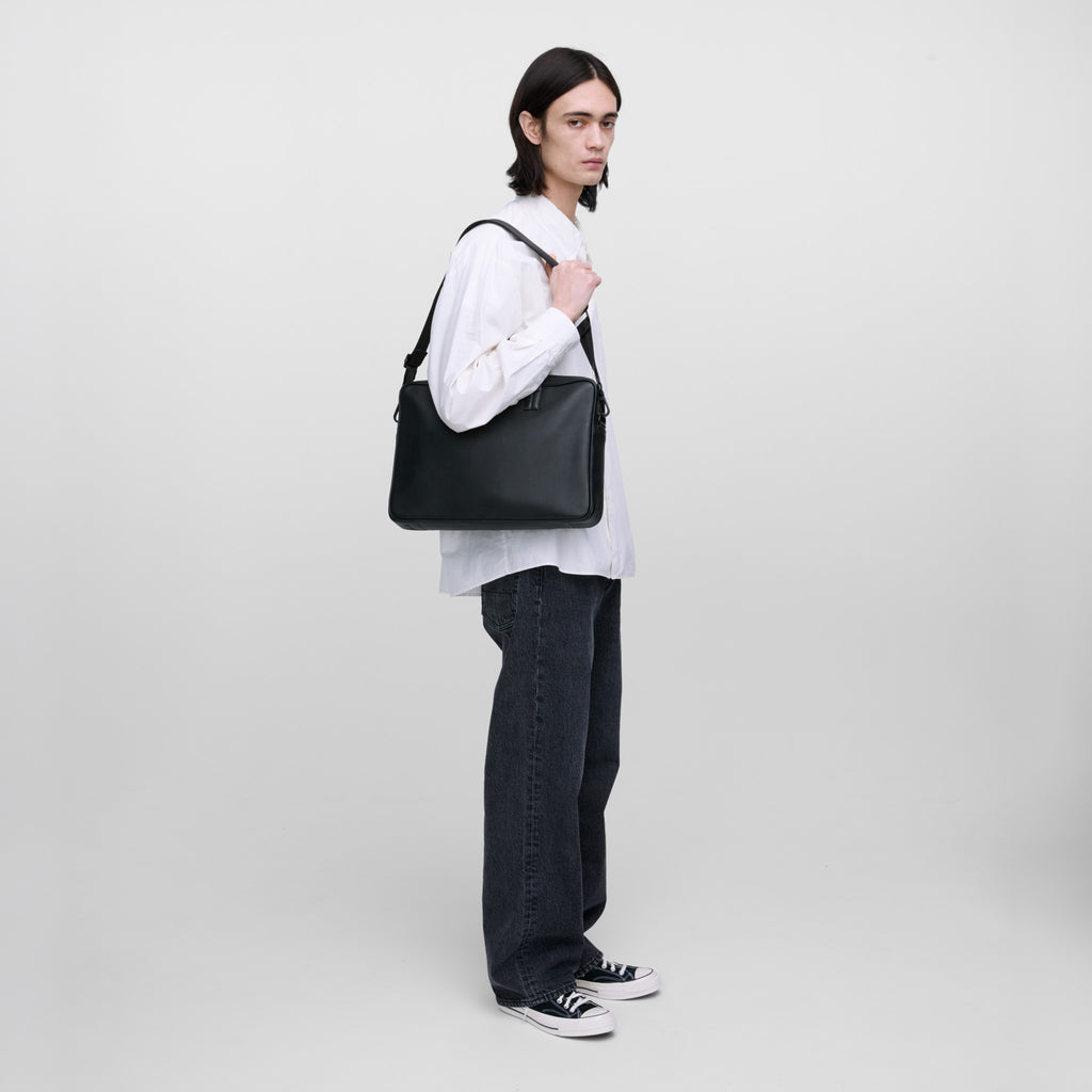 LEATHER BRIEFCASE 14"