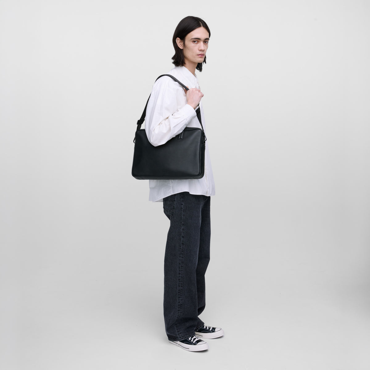 LEATHER BRIEFCASE 14"