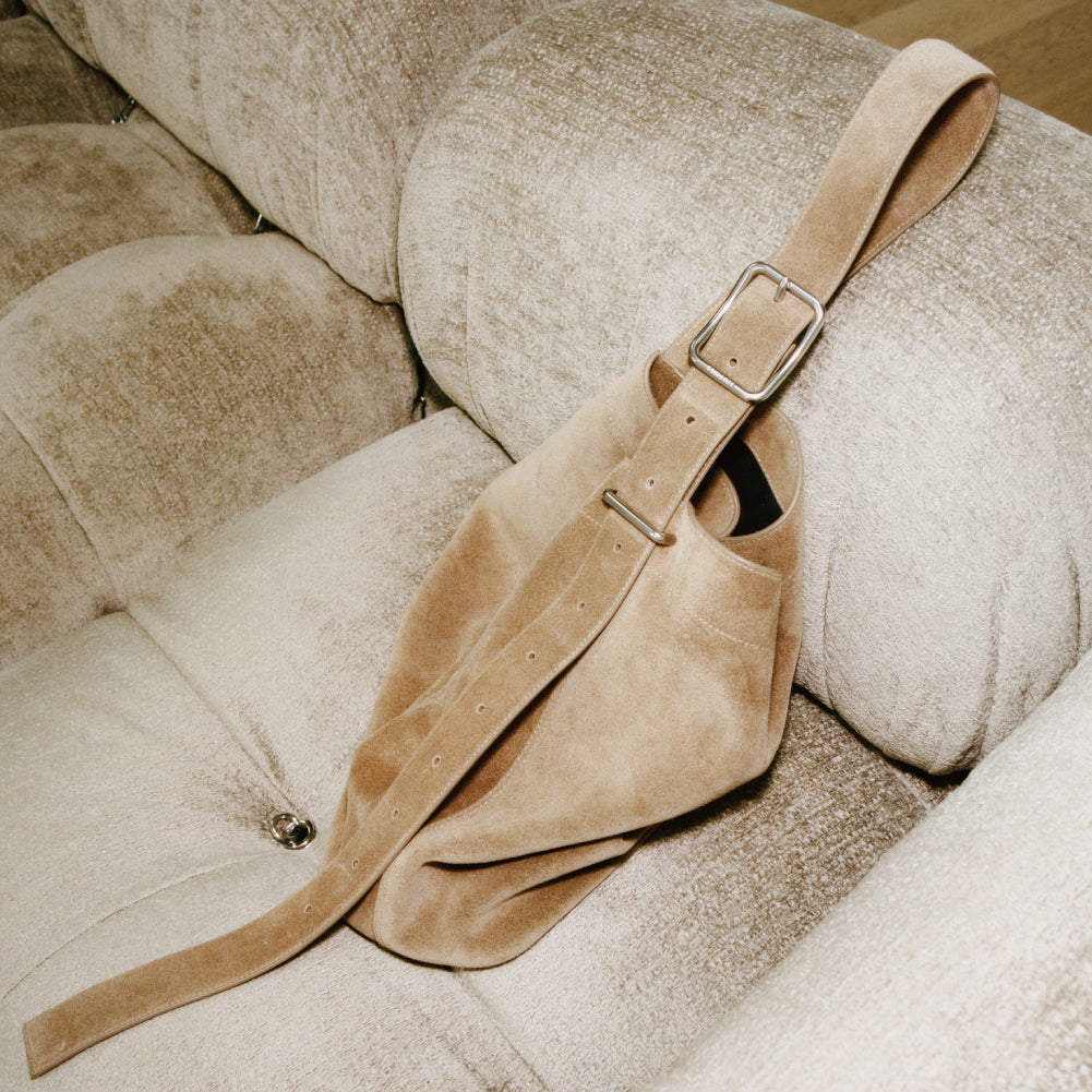 LEATHER SHOPPER BAG SUEDE