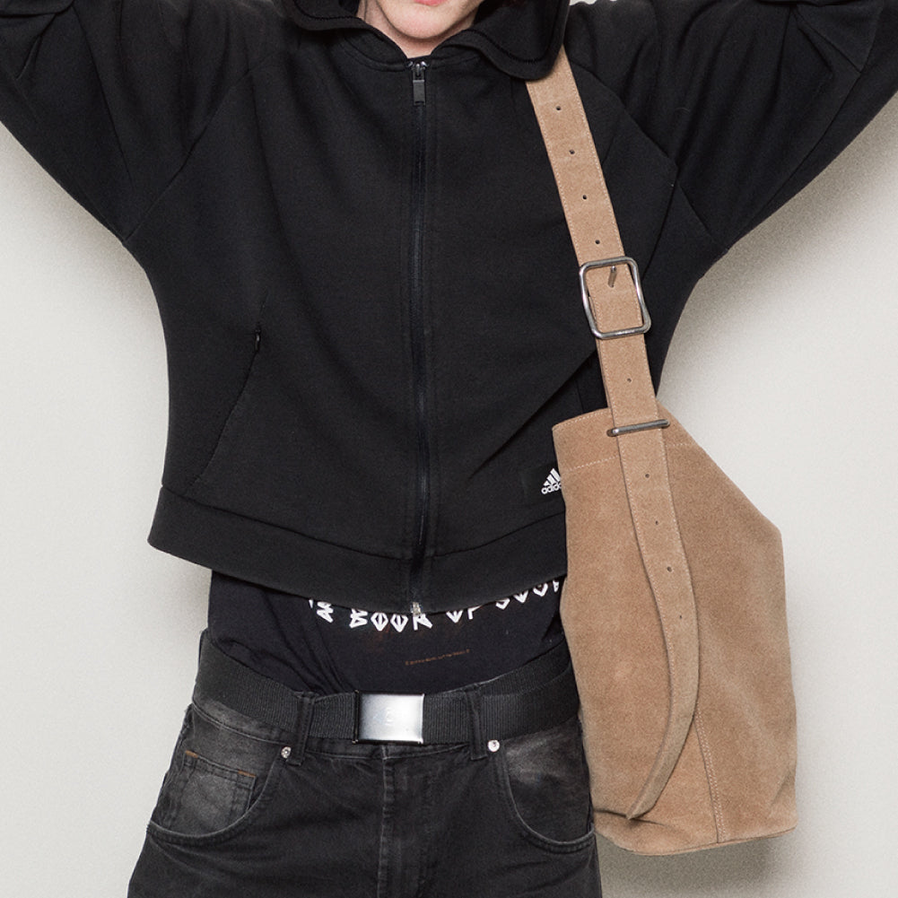 LEATHER SHOPPER BAG SUEDE
